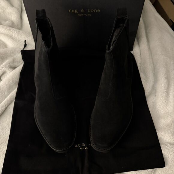 NIB Rag and Bone Bedford Chelsea Boot - Black Suede Size US11 EU44 #1140 - Picture 14 of 14